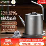 亚摩斯（Amos）纯钛电热水壶办公室煮茶器养生壶烧水壶家用泡茶功夫茶具电茶炉1L容量机械款AS-KT1001(Ti)
