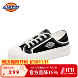 Dickies女士帆布鞋潮流休闲鞋子布鞋低帮百搭平底鞋 黑白 36