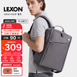 乐上（LEXON）双肩包商务笔记本电脑包14/15.6/16英寸出差旅行背包男士书包灰色