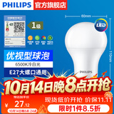 飞利浦（PHILIPS）LED灯泡节能灯超大球泡光源E27大螺口灯饰电灯泡替换白炽灯超亮 1级能效-优视型12W6500K E27螺口