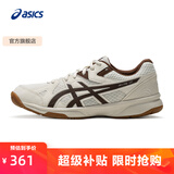 亚瑟士ASICS羽毛球鞋男女同款舒适稳定耐磨透气抓地运动鞋 RIVRE CF 米黄色/棕色 37