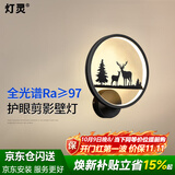 灯灵壁画灯全光谱护眼LED北欧风卧室床头过道走廊楼梯客厅背景墙壁灯