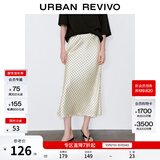 UR2026秋季新款女装气质时髦个性波点图案鱼尾半裙UWM560026 米白印花 S