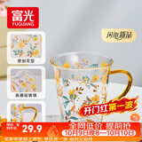 富光高硼硅玻璃杯女士高颜值办公室花茶果汁牛奶咖啡水杯子耐热带把手