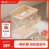 ABCMOKOO赛缇尿布台婴儿护理台新生儿多功能按摩抚触换尿布-卡通香槟金