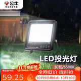 公牛（BULL）LED投光灯路灯庭院灯工地灯露营灯 IP65防水高亮度30W-6500K白光