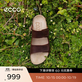 爱步（ECCO）拖鞋男 魔术贴勃肯鞋男士男鞋凉鞋外穿一字带拖鞋 科摩500904 陶土色50090402667 42