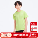 巴拉巴拉儿童短袖女童男童t恤夏装中大童甜美木耳边条纹上衣 简约-青草绿41118-208224117116 150