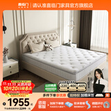 喜临门白骑士床垫加厚进口乳胶护脊黄麻 独袋弹簧家用 白骑士plus床垫+深睡波浪枕(一对) 2*2.2米