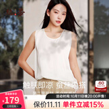 丝界真丝吊带背心女秋冬舒适外穿圆领桑蚕丝打底内搭可外穿绸缎上衣
