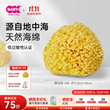 OKBABY天然海绵婴儿洗澡海绵宝宝洗澡沐浴球儿童成人洗脸搓澡蜂窝海绵 精选S级群岛型14#【儿童成人洗澡】