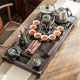 豪峰2026新款整套茶具套装烧水壶一体实木茶盘家用泡茶壶送国庆节 1号【实木茶盘/智能电器/自动茶具】80*40cm