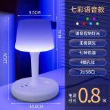 立凌宸智能语音护眼台灯插座七彩卧室床头灯LED声控灯氛围灯宿舍伴睡灯 T86 七彩语音灯 0.8米