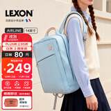 乐上（LEXON）双肩包女14英寸商务笔记本电脑包时尚书包通勤旅行背包PU浅蓝色