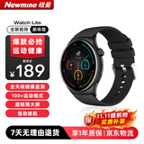 纽曼（Newmine）智能手表 Watch Fit跑步马拉松户外骑行轻薄大屏血氧心率睡眠蓝牙通话健康监测运动手表手环黑色