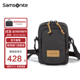 新秀丽时尚随身男士小包单肩包斜跨手机包休闲轻便胸包QU8 黑色