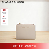 CHARLES&KEITH质感纯色包包女包多卡位短款钱包女士生日礼物送女友CK6-10680907 Ivory象牙色 XXS