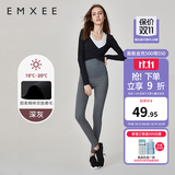 嫚熙（EMXEE）孕妇打底裤春秋裤孕妇托腹安全裤弹力休闲修身怀孕期外穿孕妇裤 深灰-适合10℃~20℃【春秋款】 L