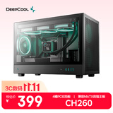 九州风神（DEEPCOOL）CH260紧凑型侧透电脑主机机箱支持M-ATX背插主板/支持360水冷/ATX电源/兼容388mm显卡/Type-C接口