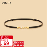 viney牛皮腰带女时尚装饰搭配裙带外穿束腰封百搭学生休闲皮带生日礼物
