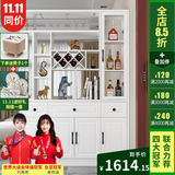凯帝格（CADEFE） 玄关柜客厅隔断柜进门入户门厅柜酒柜装饰柜一体间厅柜双面屏风 白色1.4米