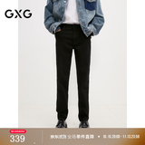 GXG男装  经典黑色弹力柔软牛仔裤修身男士长裤裤子 秋季新 黑色 4XL