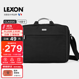 乐上（LEXON）电脑包手提单肩包男士商务苹果笔记本包14英寸简约出差公文包蓝黑