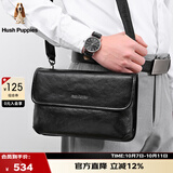 暇步士（Hush Puppies）单肩包男包真皮斜挎包单肩包手提包韩版潮男包单肩包休闲