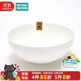 NITORI宜得利家居 简约可进洗碗机碗碟盘子圆盘汤勺纯白骨瓷系列餐具 6英寸碗 纯白骨瓷