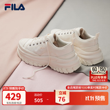 斐乐胖胖底丨FILA帆布鞋女LAVA鞋厚底运动鞋小白鞋增高休闲鞋子 奶白-GD 37.5