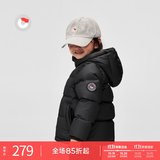 保姆鹅 儿童羽绒服宝宝短款加厚白鸭绒外套男童女童保暖防风冬[NG2637] 黑 130