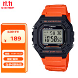 卡西欧（CASIO）手表男复古小方块运动防水学生男女f91w系列手表W-218H-4B2