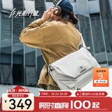 光影行星（GYXX）阿波罗2斜挎包男士通勤便携单肩背包大容量邮差电脑包 霜月白/中号 适合14寸电脑