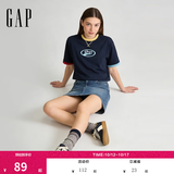 盖璞Gap男女装2026秋季新款纯棉logo字母宽松短袖T恤百搭上衣 海军蓝 866079 M (170/92A)亚洲尺码