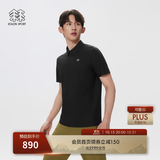 KOLON SPORT/可隆户外休闲衣 男士抗皱透湿AIRMESH热压POLO衫 LHPT6MN087-BK 黑色 （尺码偏小） XL 180/100A