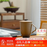 万仟堂高档茶杯办公杯 陶瓷杯水杯马克杯个人专用泡茶杯茶水分离 云起