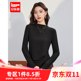 IEF/爱依服针织衫打底衣女2026秋季新款韩版时尚百搭基础款长袖上衣 黑 M