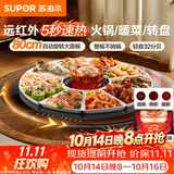 苏泊尔（SUPOR）多功能暖菜板 火锅+饭菜保温板 圆形加热菜板  80CM可旋转餐桌转盘  BZ80RH851J