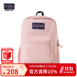 JANSPORT杰斯伯书包轻便双肩包男女旅行包简约背包电脑包学生校园 47LW7N8蜜蜡粉-单侧边袋