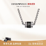 EMPORIO ARMANI阿玛尼男士项链黑色潮酷古巴链潮流生日礼物送男友EGS2844040