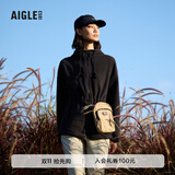AIGLE艾高全拉链抓绒衣POLARTEC户外保暖锁温连帽女 黑色 BE651 建议拍小 42 (175/96A)