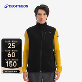 迪卡侬（DECATHLON）抓绒马甲男女秋保暖摇粒绒背心抓绒衣开衫冲锋衣内胆MH120 男款-黑色 XL