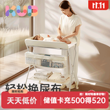 可优比（KUB）尿布台婴儿护理台新生儿多功能按摩整理抚触台可折叠换尿布台 小狮子+小水盆【性价比推荐】