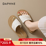 达芙妮罗马凉拖鞋女款2026新款夏外穿平底沙滩鞋绝美度假夹趾凉鞋配裙子