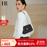 HR赫莲娜包包女包小香风菱格链条包百搭单肩斜挎包女小包生日礼物 黑色
