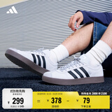 adidas「T头鞋」VL COURT CLASSIC板鞋德训鞋男女阿迪达斯轻运动 浅灰/黑色/金属银   38