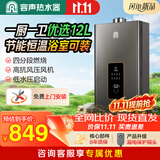 容声天然气燃气热水器平衡式 恒温大水量小体积ECO节能静音仓12升浴室可装JSG23-12D06 天然气