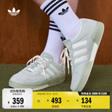 adidas「面包鞋」COURTIC经典运动板鞋平底鞋男女阿迪达斯三叶草   浅绿/奶油白   41