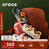 卡骆驰（CROCS）贝雅卡骆班洞洞鞋轻便耐磨一脚蹬男休闲鞋女鞋时尚沙滩鞋|205089 黑色/白色-066(含智必星) 41 /42(260mm)