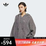 阿迪达斯（adidas）Originals三叶草女子HOODY SWEATER针织运动连帽衫 KS5967 M
